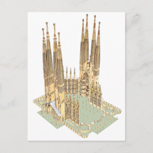 The Holy Family Antonio Gaudi Barcelona Spain Postcard