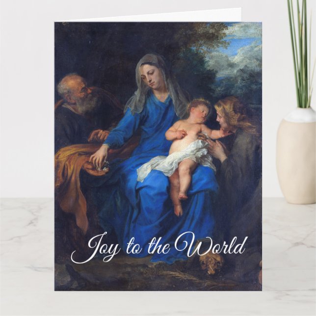 The Holy Family Baby Jesus Christmas Greetings Card (Front)