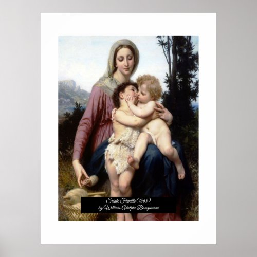 The Holy Family by Bouguereau Poster