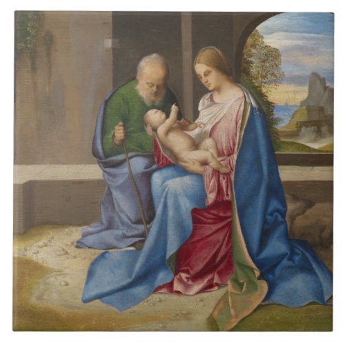 The Holy Family by Giorgione Ceramic Tile
