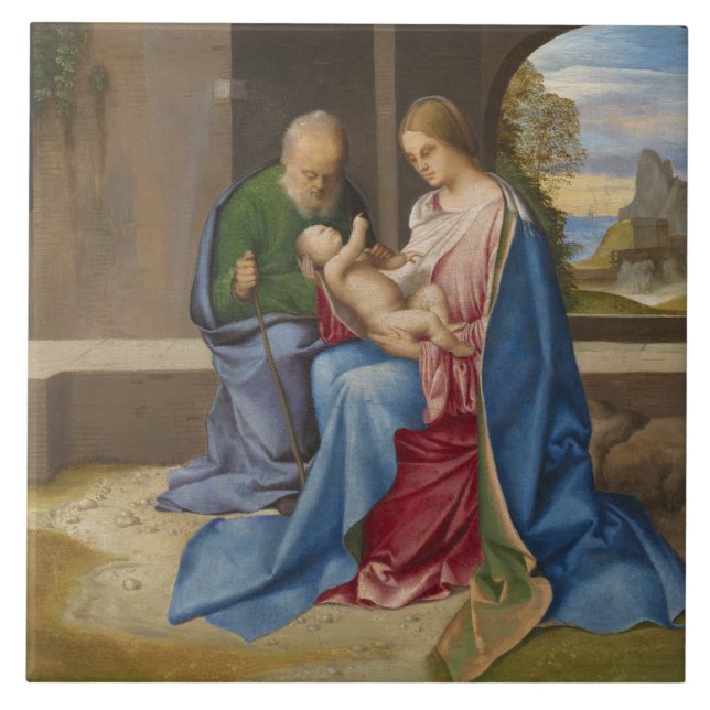 The Holy Family by Giorgione Ceramic Tile (Front)
