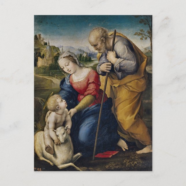 The Holy Family by Raphael Postcard (Front)