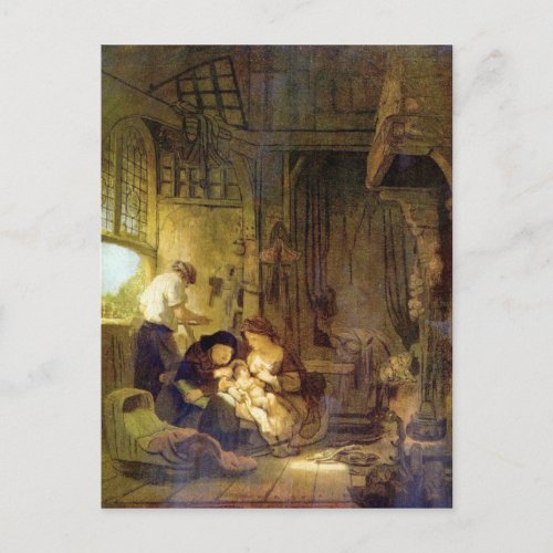 The Holy Family by Rembrandt Harmenszoon van Rijn Postcard