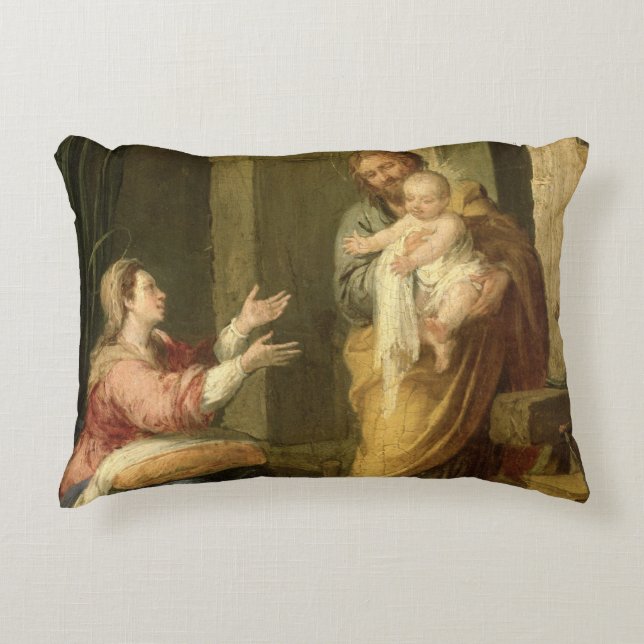 The Holy Family, c.1660-70 Accent Pillow (Front)