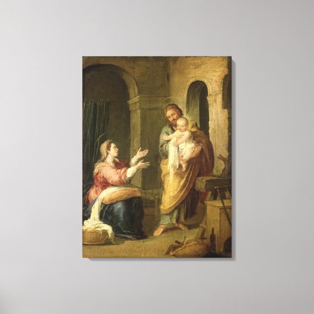 The Holy Family, c.1660-70 Canvas Print (Front)