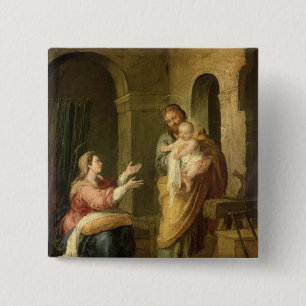 The Holy Family, c.1660-70 Pinback Button