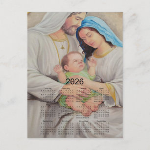The Holy Family: Divine Love 2026 Calendar Postcard