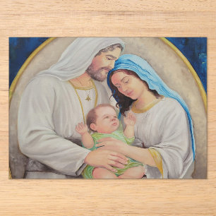 The Holy Family: Divine Love Portrait Acrylic Invitations