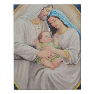 The Holy Family: Divine Love Portrait Faux Canvas Print