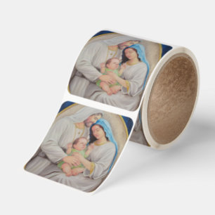 The Holy Family: Divine Love Portrait Square Sticker