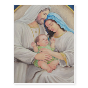 The Holy Family: Divine Love Portrait Temporary Tattoos
