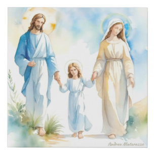 The Holy Family Faux Canvas Print