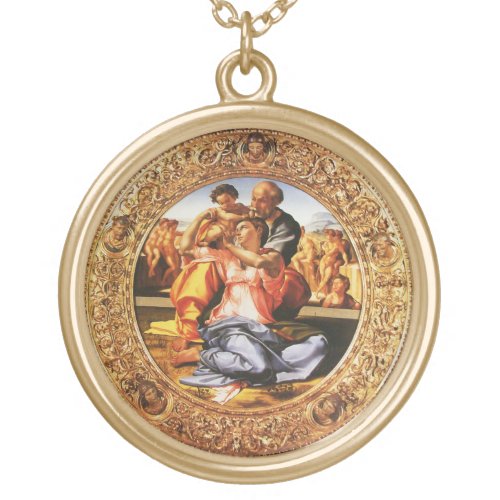 The Holy Family Gold Plated Necklace