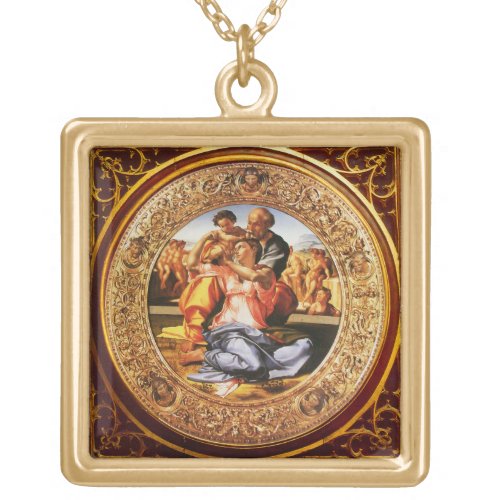 The Holy Family Gold Plated Necklace