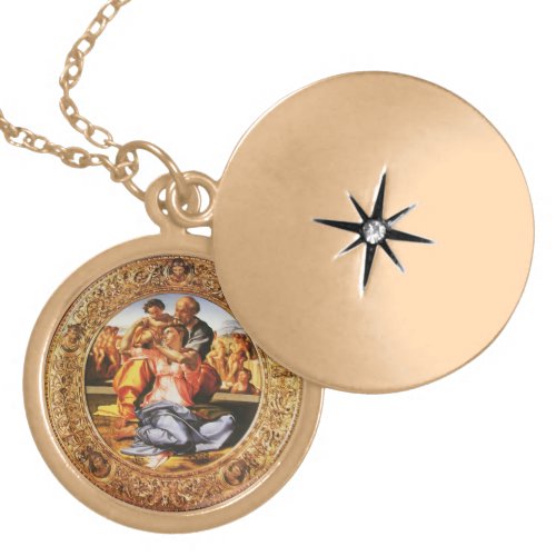 The Holy Family Gold Plated Necklace