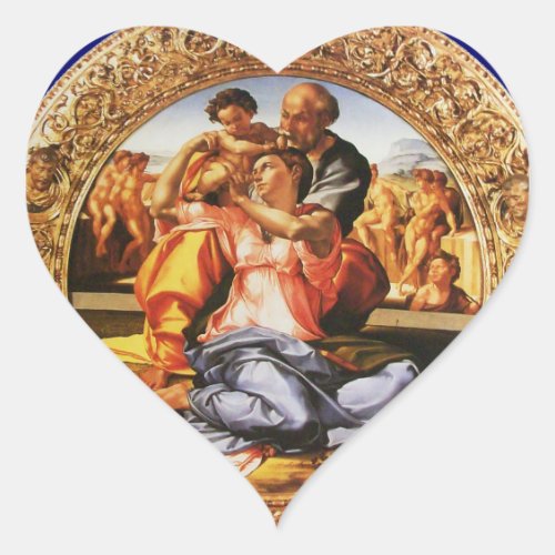 The Holy Family Heart Heart Sticker