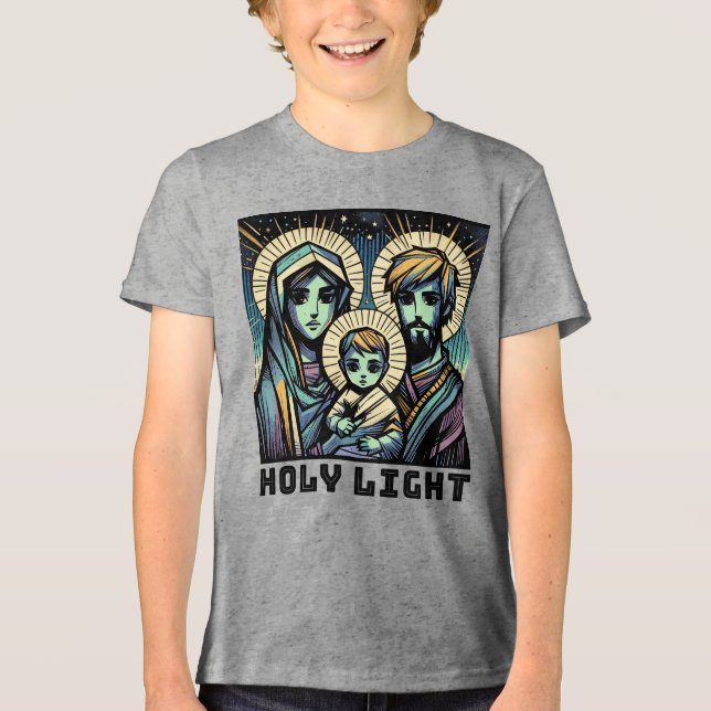 The Holy Family: Holy Light Tri-Blend Shirt (Front)