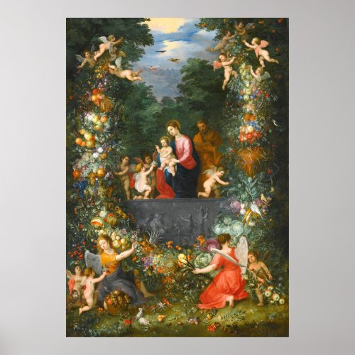 The Holy Family Jan Brueghel  Poster