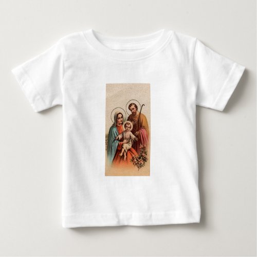 The Holy Family _ Jesus Mary and Joseph Baby T_Shirt