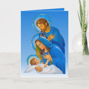 The Holy family - Nativity - Birth of Baby Jesus Holiday Card