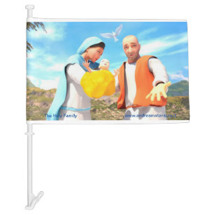 The Holy Family - Nativity Car Flag