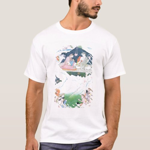 The Holy Family of Shiva and Parvati T_Shirt