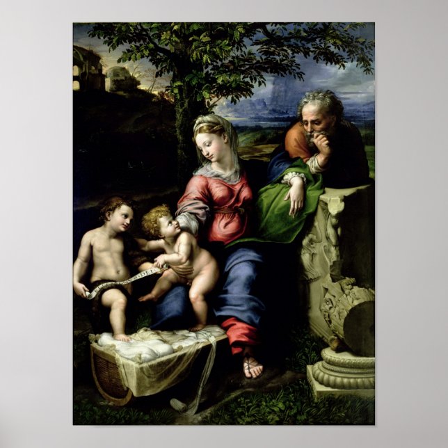 The Holy Family of the Oak Tree, c.1518 Poster (Front)