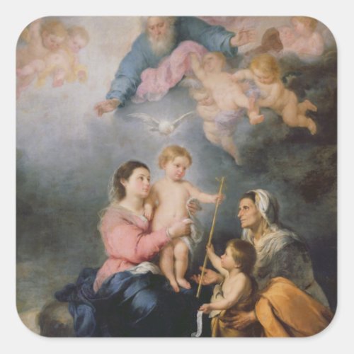 The Holy Family or The Virgin of Seville Square Sticker