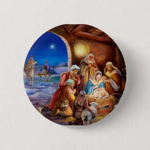 The holy family pinback button
