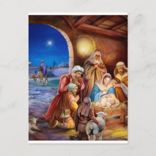 The holy family postcard