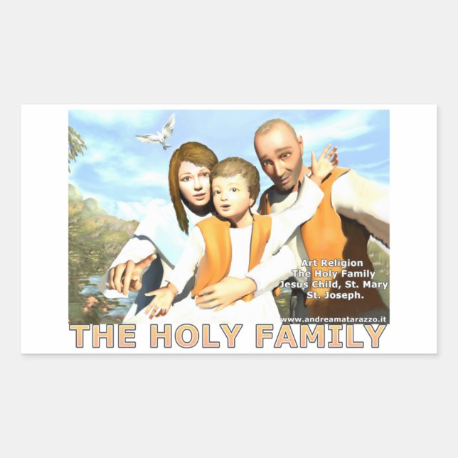 The Holy Family Rectangular Sticker (Front)
