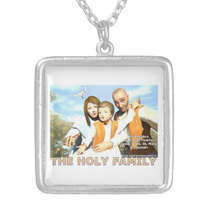 The Holy Family Silver Plated Necklace