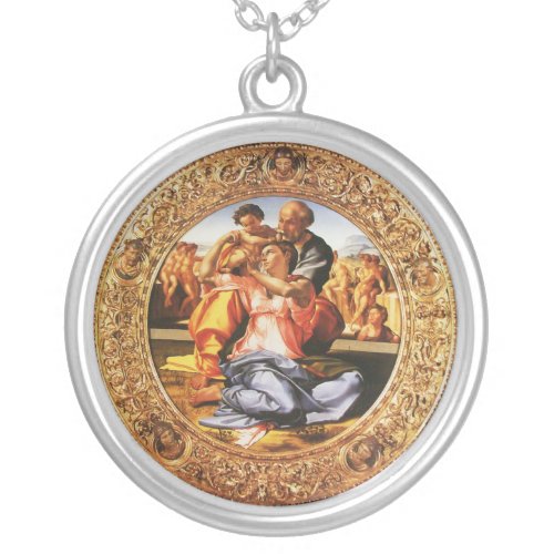 The Holy Family Silver Plated Necklace
