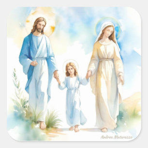 The Holy Family Square Sticker