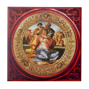 The Holy Family .The Doni Tondo Ceramic Tile