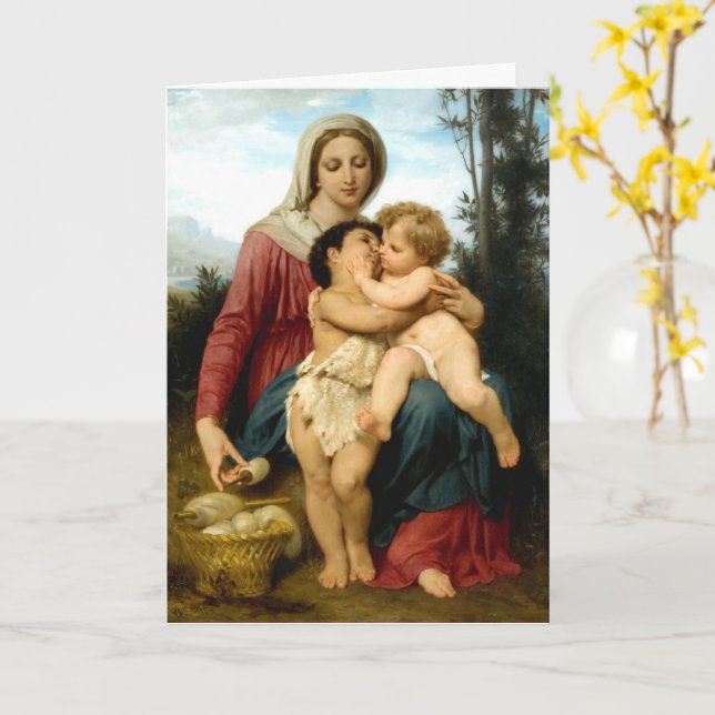 The Holy Family, William Bouguereau Card (Yellow Flower)