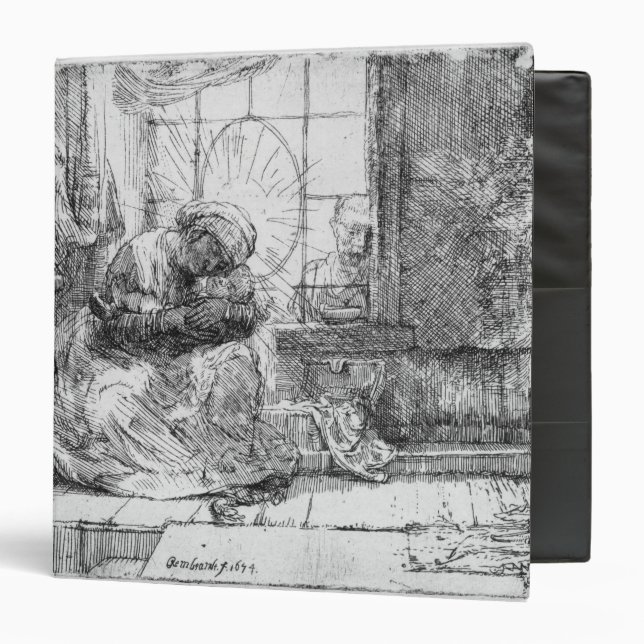 The Holy Family with a cat, 1654 3 Ring Binder (Front/Inside)