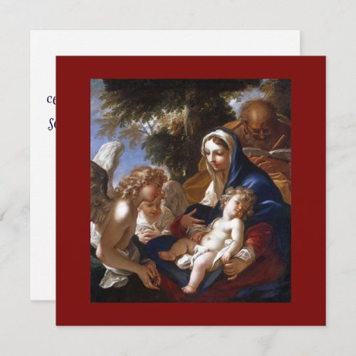 The Holy Family With Angels Invitation