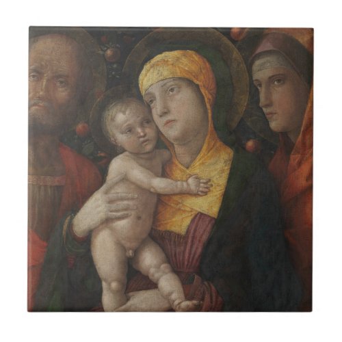 The Holy Family with Saint Mary Magdalene Ceramic Tile