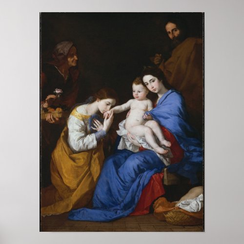 The Holy Family with Saints Anne and Catherine Poster