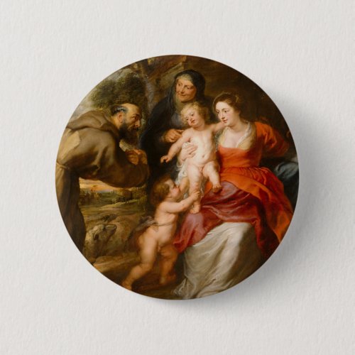 The Holy Family with Saints Button