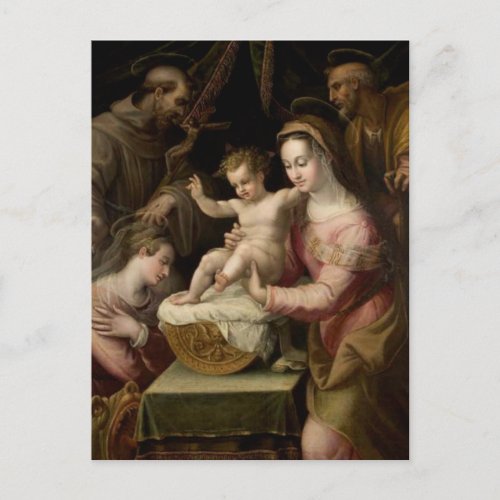 The Holy Family With Saints by Lavinia Fontana Pos Postcard