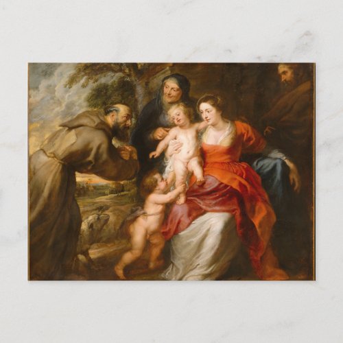 The Holy Family with Saints Postcard