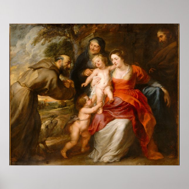 The Holy Family with Saints Poster (Front)
