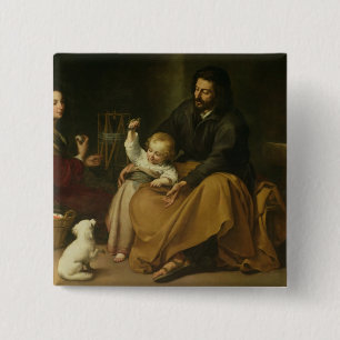 The Holy Family with the Little Bird, c.1650 Button
