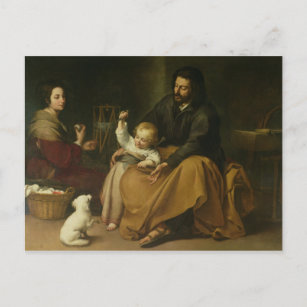 The Holy Family with the Little Bird, c.1650 Postcard