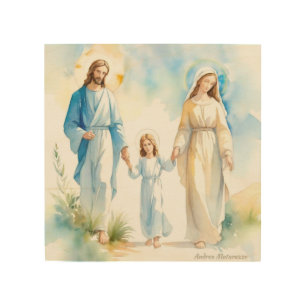 The Holy Family Wood Wall Art