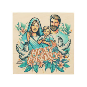 The Holy Family Wood Wall Art
