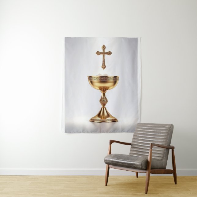 The Holy Grail Catholic Tapestry (In Situ)