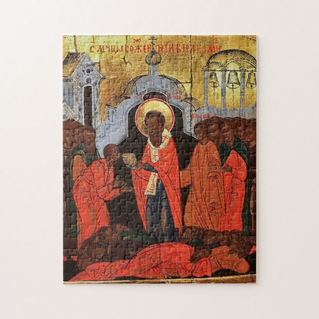 The Holy Martyrs Burned at Nicomedia Icon Jigsaw Puzzle (Vertical)